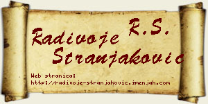 Radivoje Stranjaković vizit kartica